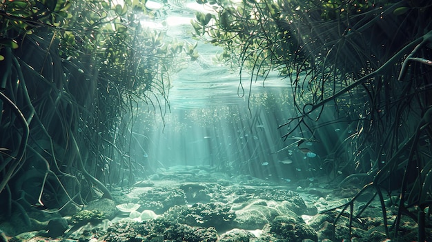 behang van mangrove
