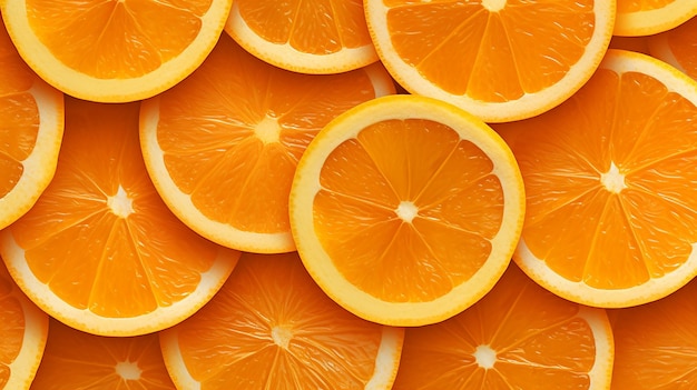 behang van veel stukjes sinaasappel