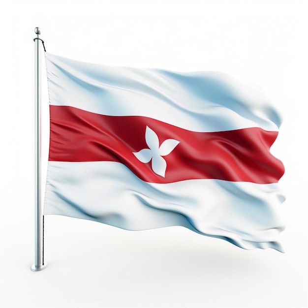 Behangpapier met de vlag van Piemonte-Sardinia met witte achtergrond