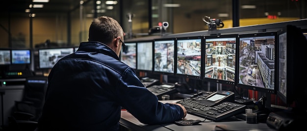 Beheerder van het beveiligingssysteem voor het bewaken van CCTV