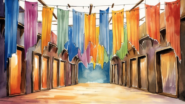 BehindtheScenes of Reality TV Watercolor Image