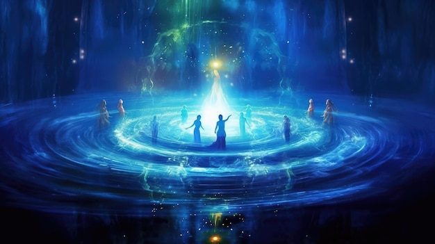 Behold the enchanting wellspring of magical energy a radiant source of mystical power and wonder Its sparkling waters brim with ancient enchantments Generated by AI