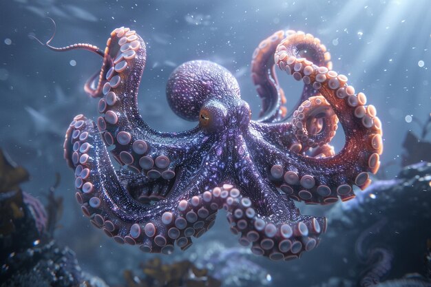 Photo behold the ethereal beauty of an otherworldly octo generative ai