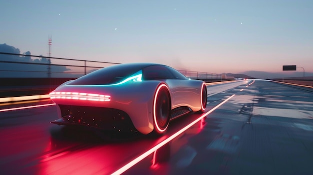Behold the future of travel as a futuristic electric vehicle AI Generative