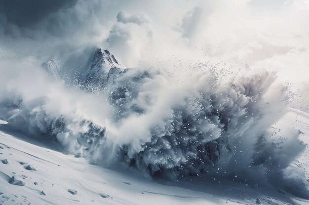 Behold the mesmerizing sight of snow avalanches in generative ai