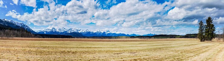 Foto beierse alpen plattelandslandschap