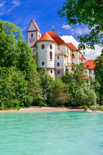 Beierse kastelen in de stad Füssen. Beieren, Duitsland