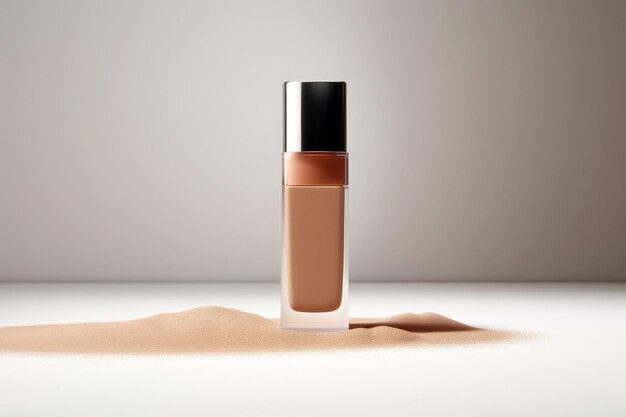 Photo a beige base for smooth facial tone