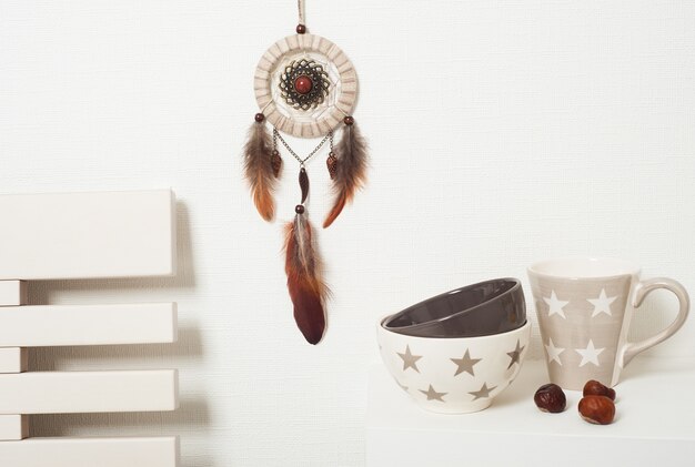 Beige brown dream catcher