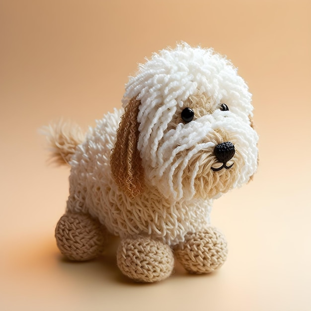 Beige Dog Yarn Amigurumi