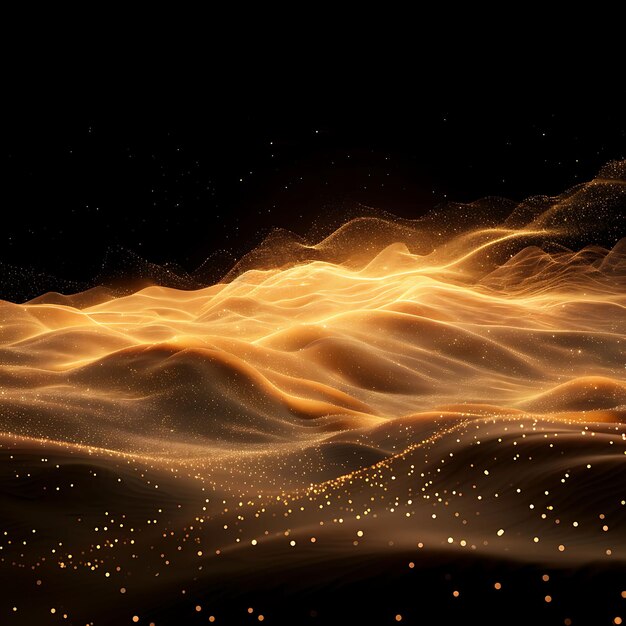 Beige Dust Dune Effect met Zandduinen en Beige Color Glowi Effect FX Texture Film Filter BG Art