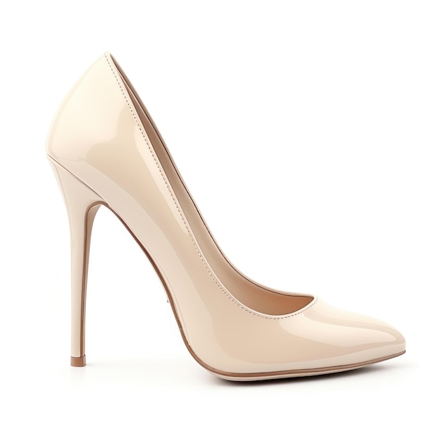 beige elegant stiletto heel isolated