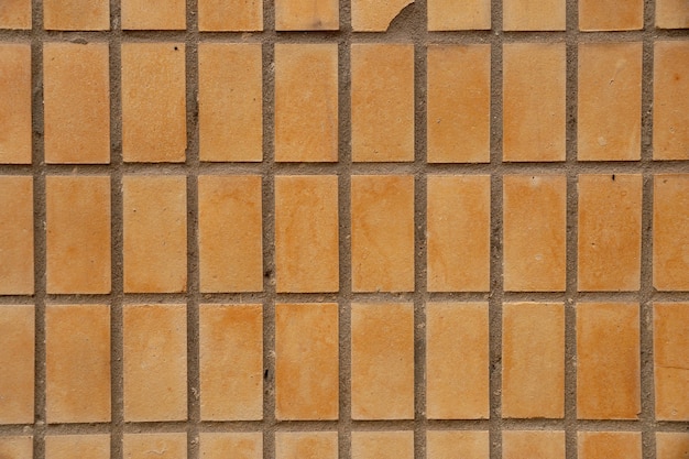 Beige facing tile on a house wall