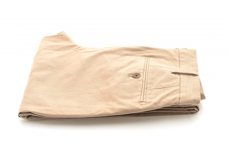 Foto beige gevouwen broek