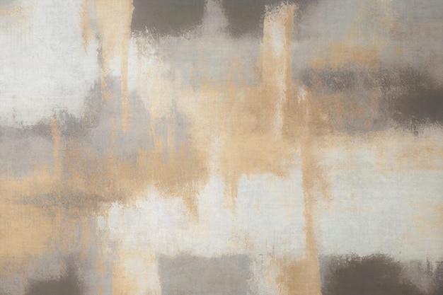 A beige and grey wallpaper with a gold and grey design.