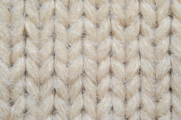 Beige Knitted Texture Macro