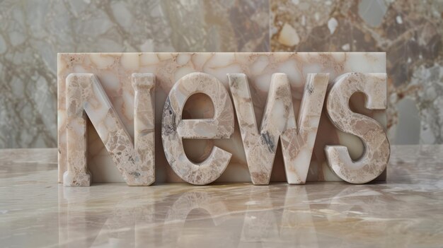 Beige Marble News concept art poster