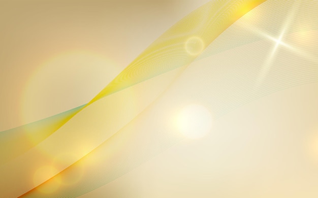 Beige of ecru zijde abstracte gouden achtergrond zacht elegant en delicaat met mooie gouden lijnen boke blur cirkel voor cosmetica crème posters, borden en brochures