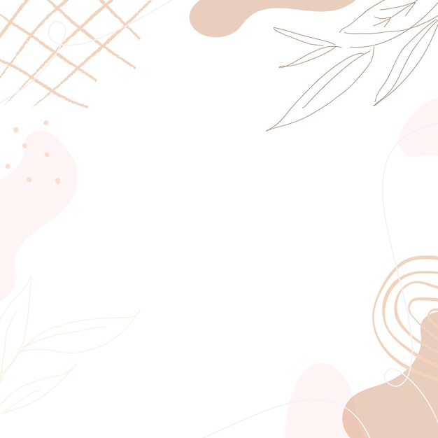 beige organic shape set design element
