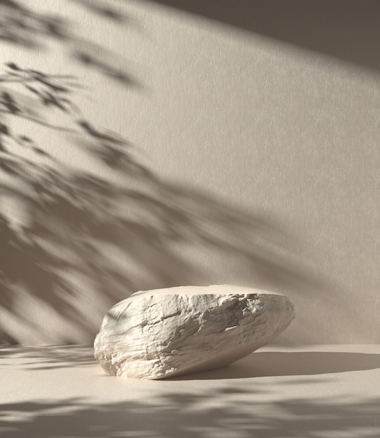 Beige rock background with shadow