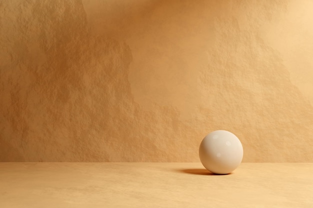 Photo beige sandstone podium mockup