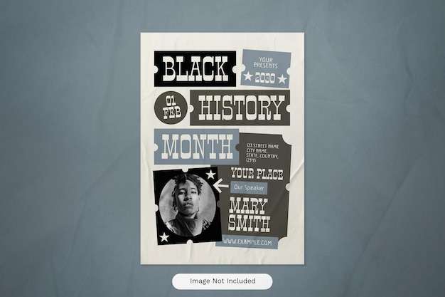 Beige Scrapbooking Black History Month Social Media Flyer