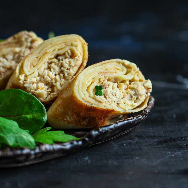 Beignet pannenkoeken met kip