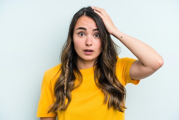 Being shocked she has remembered important meeting