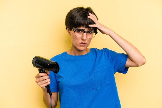 Being shocked she has remembered important meeting