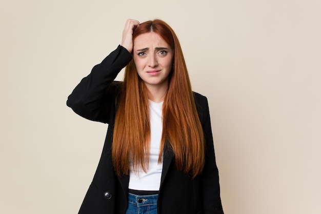 Being shocked she has remembered important meeting