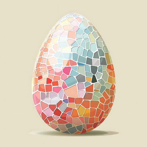 Beitzah Hard Boiled Egg With Texture of Cracked Eggshell Mos イラスト トレンドしている背景の装飾