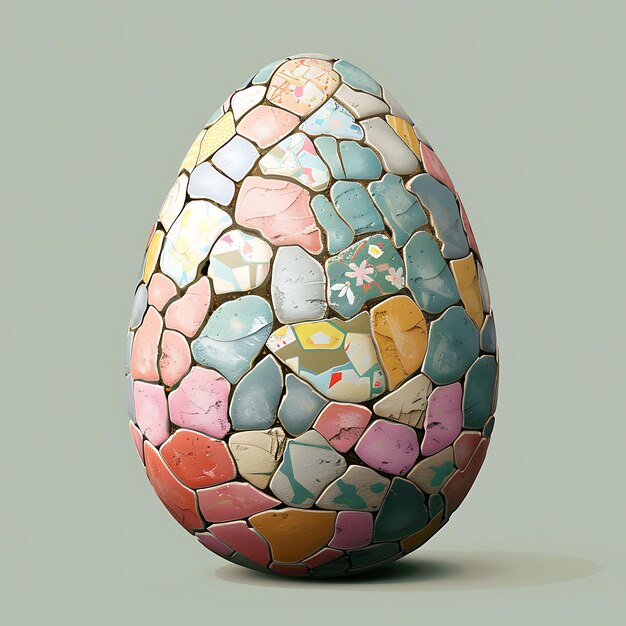 Beitzah Hard Boiled Egg With Texture of Cracked Eggshell Mos イラスト トレンドしている背景の装飾