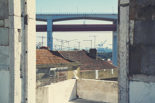 Bekijk op 25 de Abril Bridge, Lissabon, Portugal