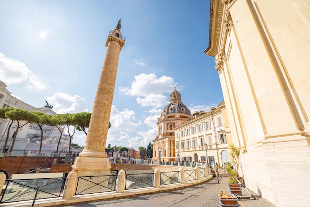 Bekijk op het Romeinse forum in Rome, Italië