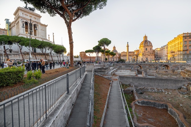 Bekijk op het Romeinse forum in Rome, Italië