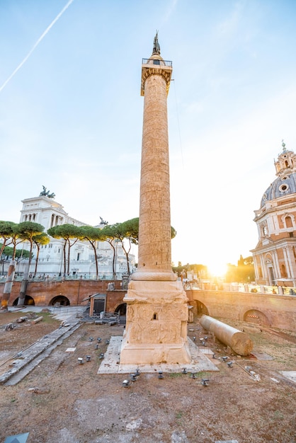 Bekijk op het Romeinse forum in Rome, Italië