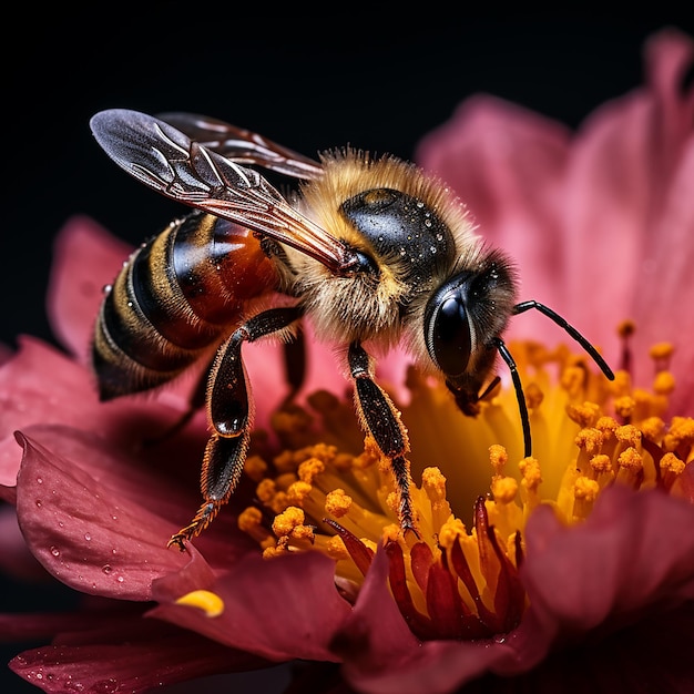 Bekroonde supermacro close-upfotografie