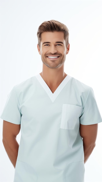 Bekwame tandarts met een stralende glimlach die zich wijdt aan de mondgezondheid van de patiënt