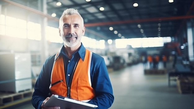 Foto bekwame werknemer die een korte vergadering bijwoont in de fabriek industriële mensen en productie arbeidskrachten