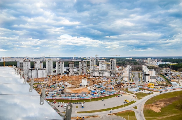 BELARUS MINSK Students climbed to the top of the Belarusian National Library