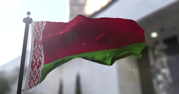 Belarus national flag country waving flag Politics and news illustration