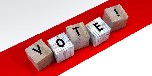 Belarus vote cube words and national flag election concept 3D illustration