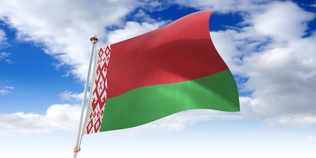 Belarus waving flag 3D illustration