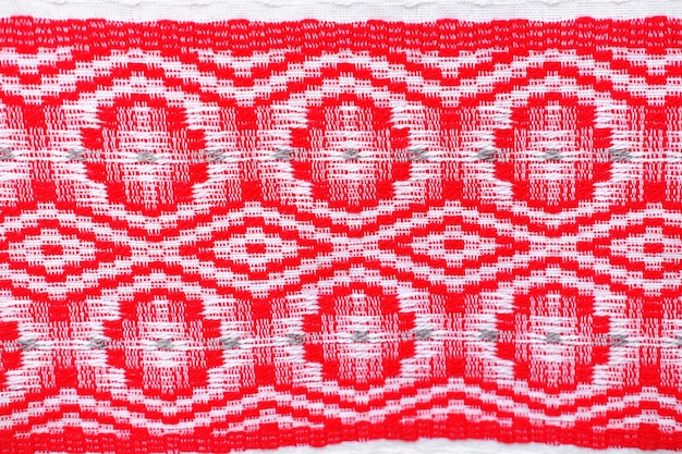 Belarusian national ornament on a hand towel