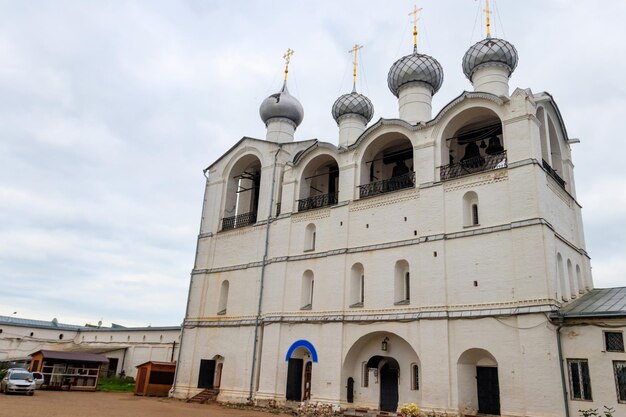 Belfry of Assumption Cathedral in Rostov Kremlin Russia