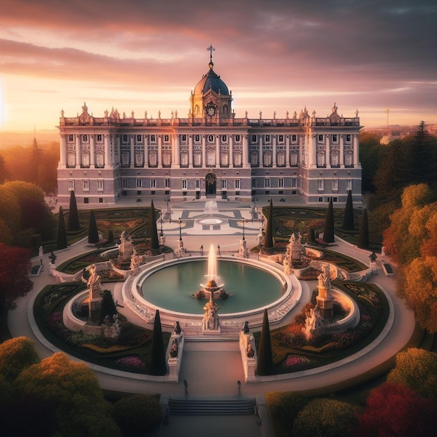 Photo belgian royal palace in brussels