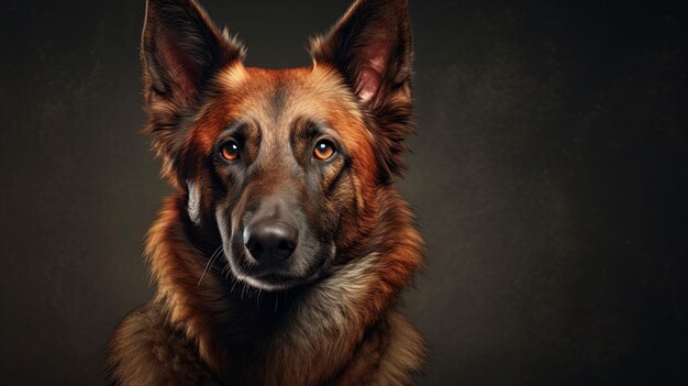 Belgian Shepherd in Dynamic Studio Light