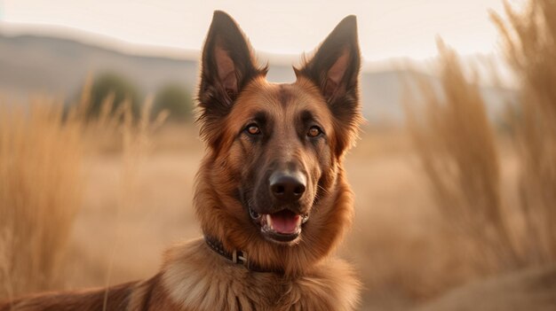 belgian shepherd in nature