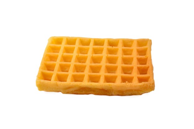 Belgian waffle isolated on white background