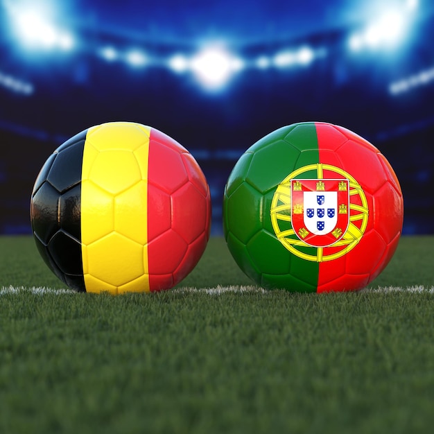 Belgije tegen Portugal voetbalwedstrijd